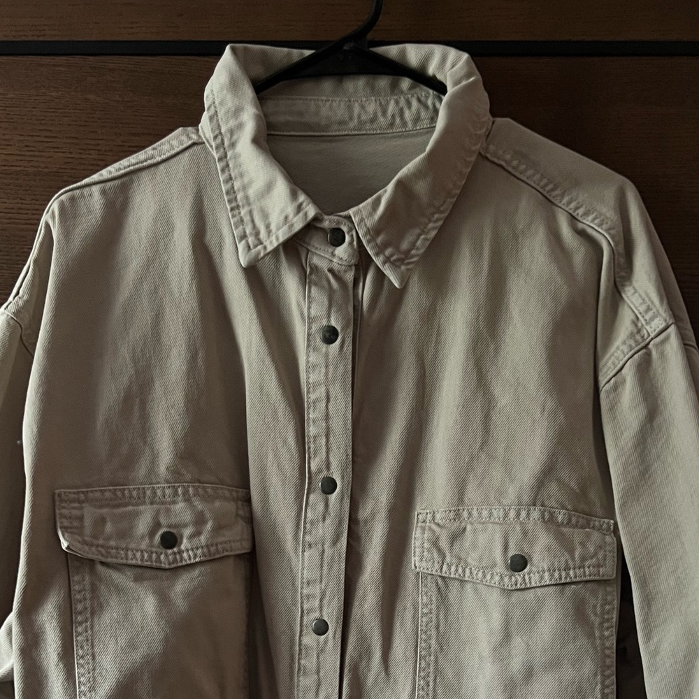 Nasty Gal oversized tan jacket